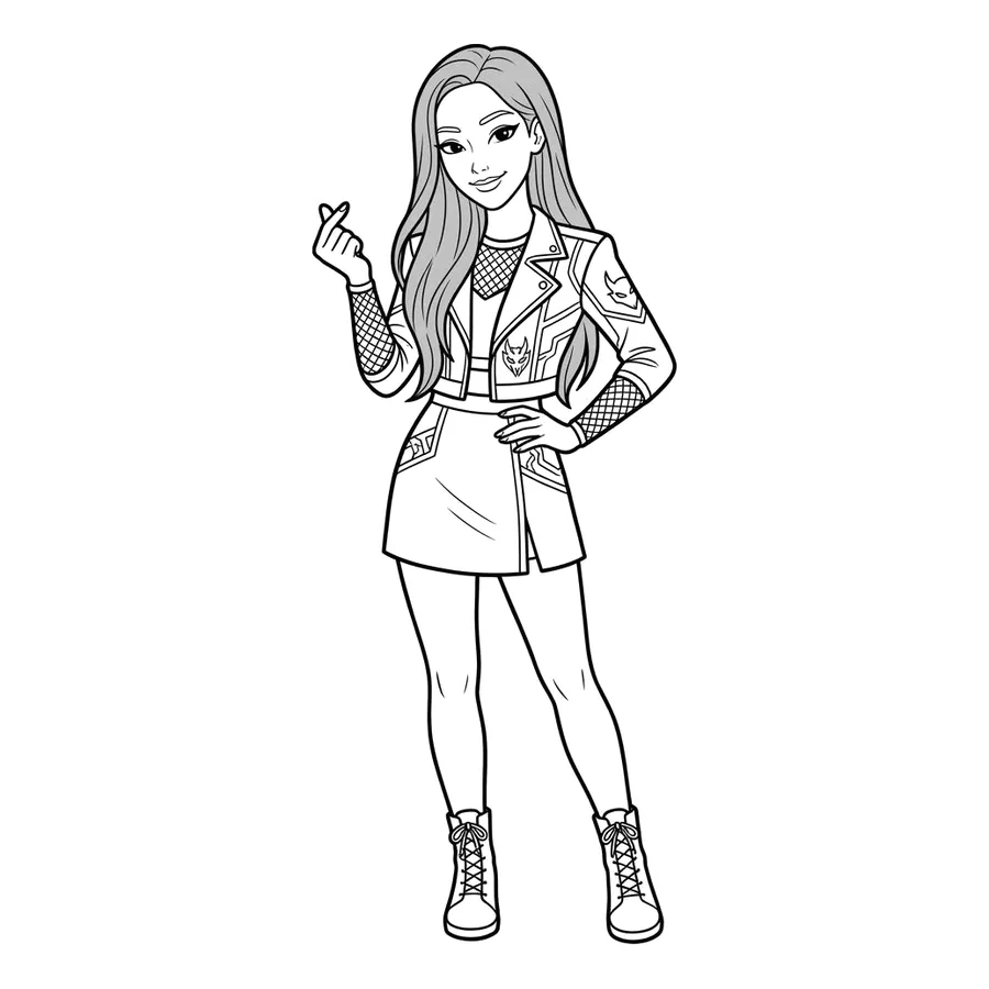 Mira Kpop Demon Hunters coloring page 2