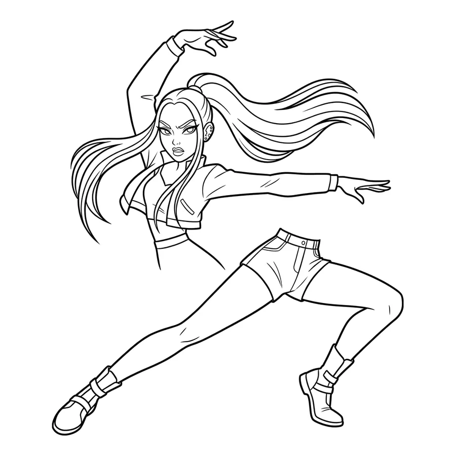 Mira Kpop Demon Hunters coloring page 3