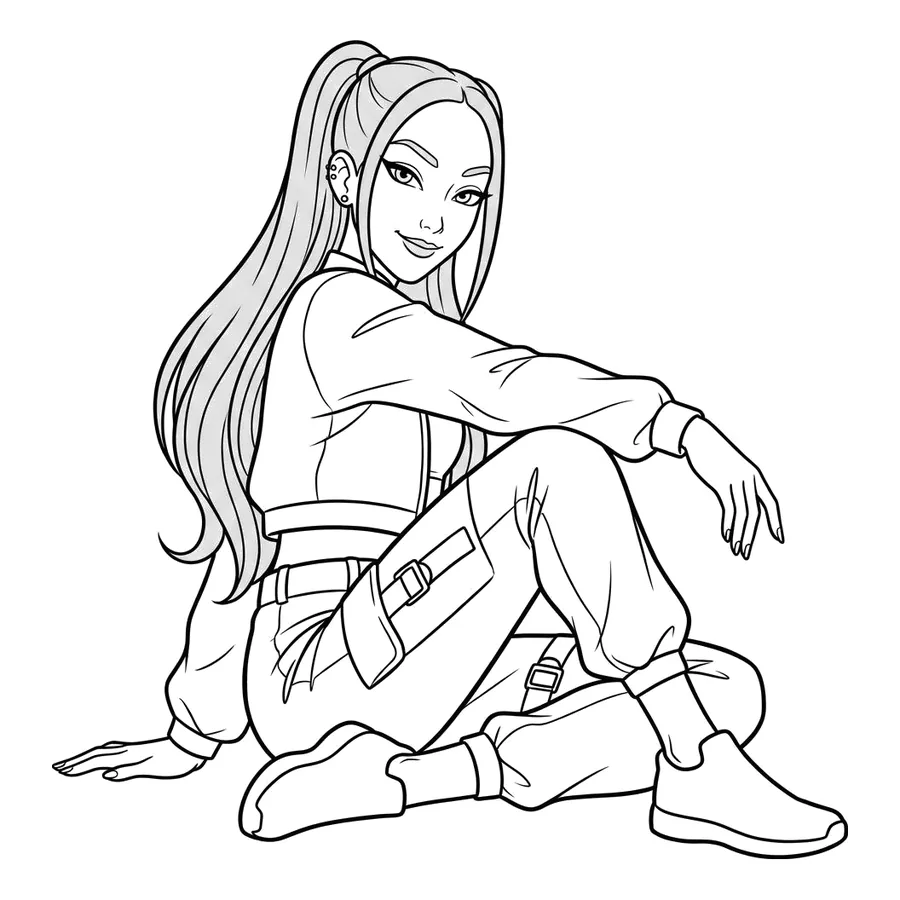 Mira Kpop Demon Hunters coloring page 4