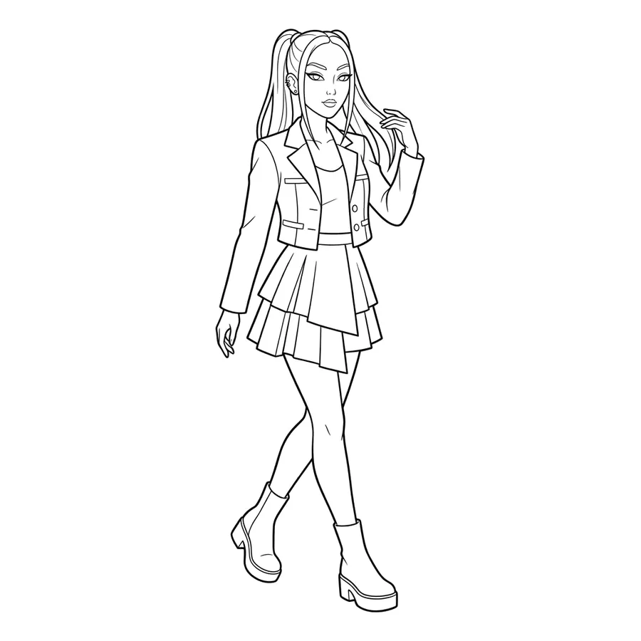Mira Kpop Demon Hunters coloring page 5