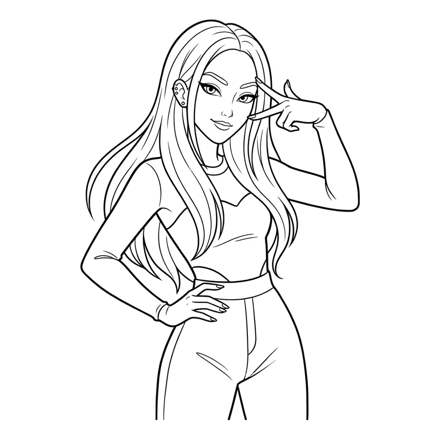 Mira Kpop Demon Hunters coloring page 8