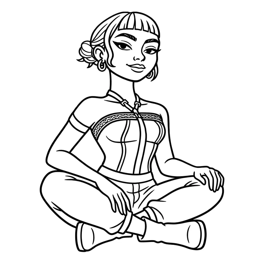 Zoey Kpop Demon Hunters coloring page 8